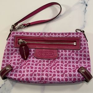 Coach Pink Vinyl Wristlet